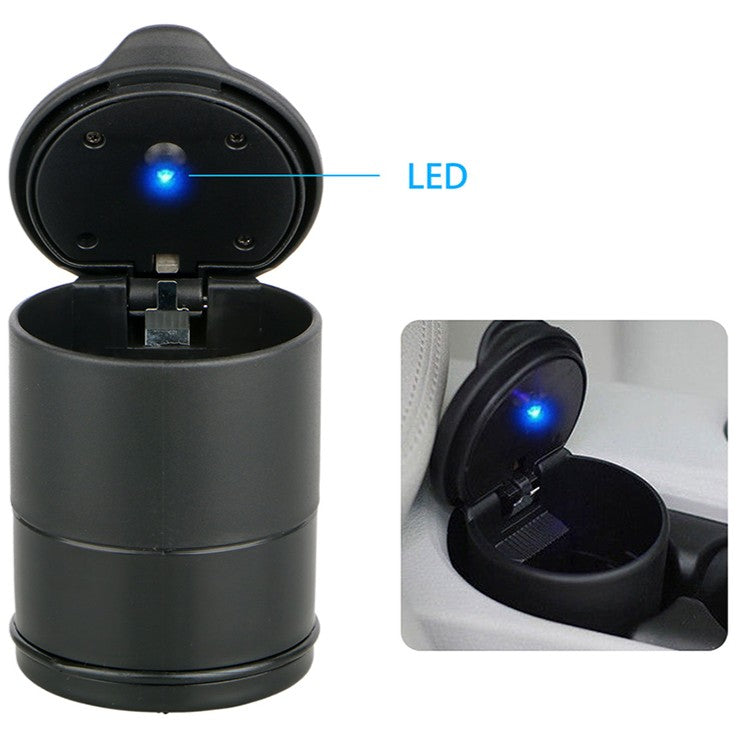 Scumiera auto cu led, Zola®, negru, universala, 7x9 cm Scumiera auto cu led, Zola®, negru, universala, 7x9 cm